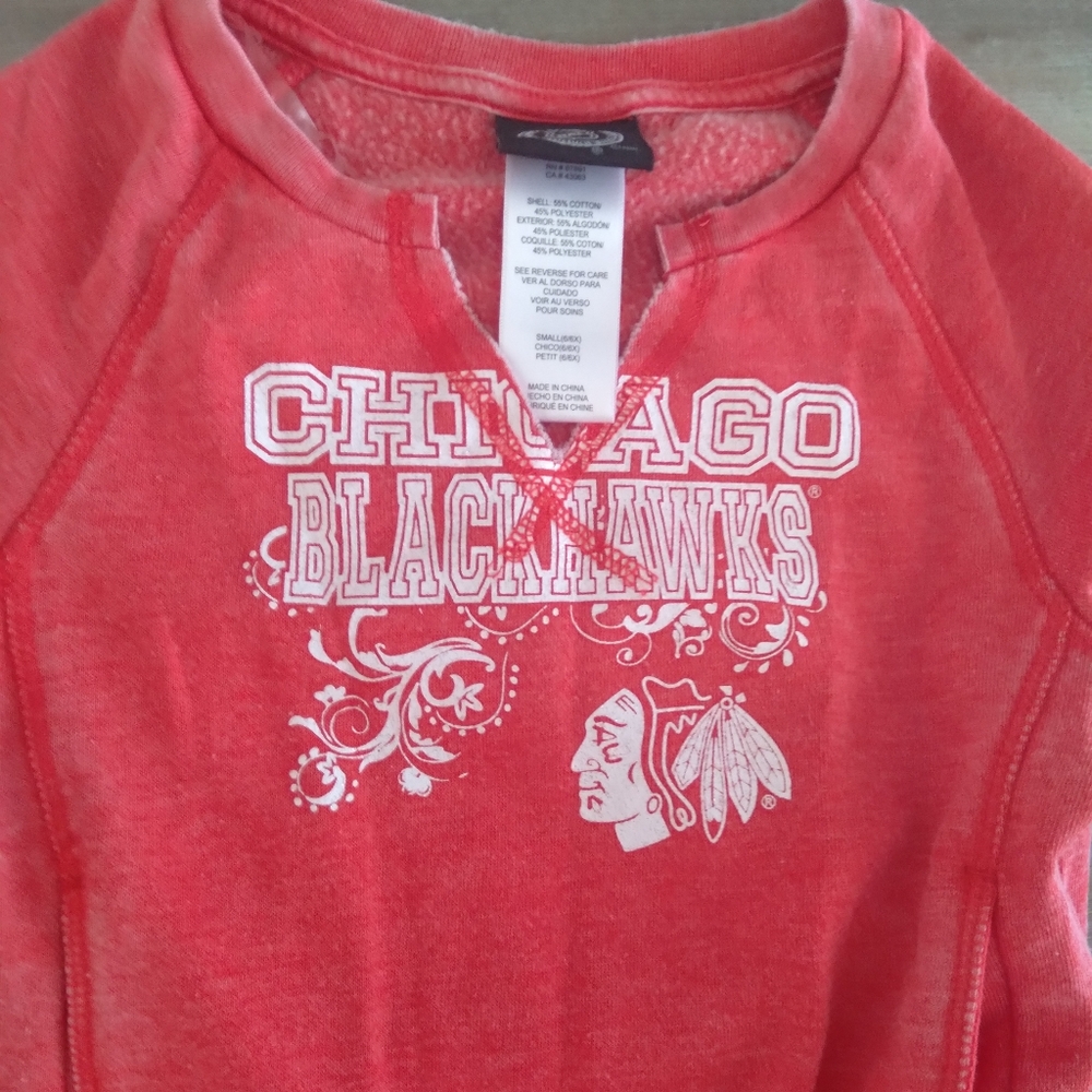 Chicago Blackhawks Girls Size Small Sweatshirt Vintage